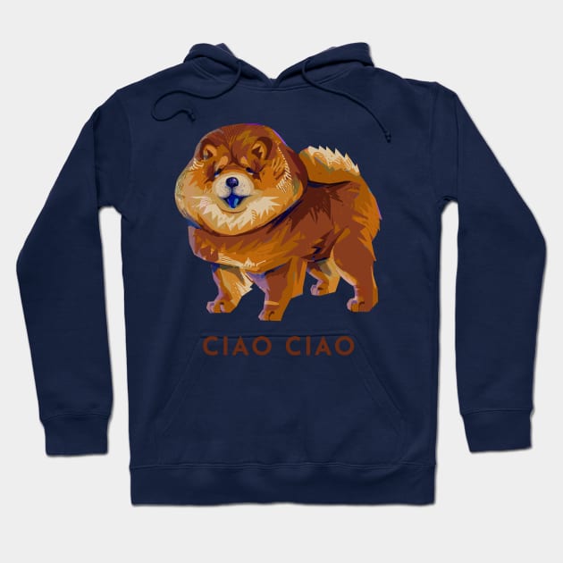 Cute Modern Chow Chow Dog Doggo Puppy Ciao Ciao Italian Pun